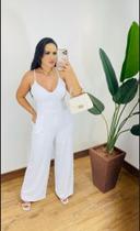 Macacão de calça branco com alcinha fina