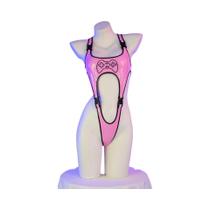 Macacão De Cosplay De Controlador De Jogo De Anime Feminino, Maiô De Couro De Perna Alta, Pijamas Macacão De Cosplay De Controlador De Jogo De Anime Feminino, Maiô De Couro De Perna Alta, Pijamas