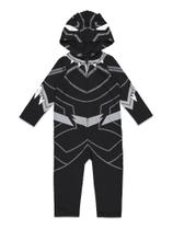 Macacão de cosplay infantil Marvel Black Panther para meninos com zíper 18-24M