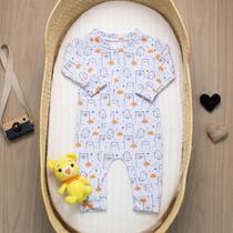 Macacão de Cotton com Zíper para Bebê Tecido Macio e Confortável Bears