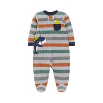 Macacão De Fleece Para Bebê Menino Recém-Nascido Primavera Outono Com Zíper Estilo Animal Pijamas