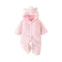 Macacão De Fleece Para Bebê Recém-Nascido, Quente, Com Capuz, Para Primavera E Outono, Pijamas De