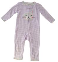 Macacão de frio 9 meses carters coelho xadrez lilas - baby