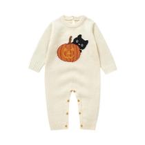 Macacão De Malha De Abóbora De Halloween Para Bebês Recém-nascidos, Macacão De Manga Comprida Para Macacão De Malha De Abóbora De Halloween Para Bebês Recém-nascidos, Macacão De Manga Comprida Para