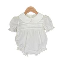 Macacão De Manga Curta Para Bebês Recém-nascidos, Macacão Infantil Com Gola De Pétalas, Roupas Macacão De Manga Curta Para Bebês Recém-nascidos, Macacão Infantil Com Gola De Pétalas, Roupas