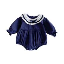 Macacão De Manga Longa Para Bebê Menina Recém-Nascida, Azul Marinho, Para Outono E Atividades Ao Ar Macacão De Manga Longa Para Bebê Menina Recém-Nascida, Azul Marinho, Para Outono E Atividades Ao Ar