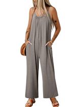 Macacão de maternidade Happy Sailed Summer sem mangas cinza 4GG feminino Macacão de maternidade Happy Sailed Summer sem mangas cinza 4GG feminino