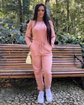 Macacão de Moletom Rosa Macacão de Moletom Rosa