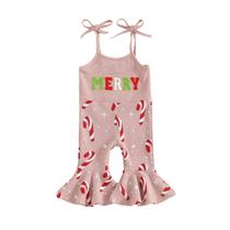 Macacão de Natal infantil Rarjuiey de peça única Candy Cane Pink 3-4Y Macacão de Natal infantil Rarjuiey de peça única Candy Cane Pink 3-4Y