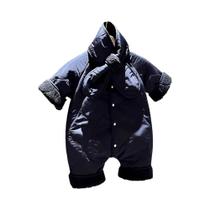 Macacão De Pelúcia Quente Para Bebês, Estilo Retrô, Outono/Inverno, Roupa Grossa Para Atividades Ao