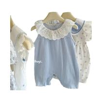 Macacão De Renda Para Bebê De Verão Estiloso E Fino, Roupa De Princesa Fofa Para Lazer 2025