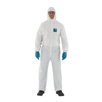 Macação de segurança branco microgard alphatec 1800 standard Macação de segurança branco microgard alphatec 1800 standard