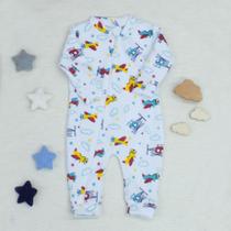 Macacão de Soft Bebê com Zíper Inteiro Prático e Macio de Vestir Sortido