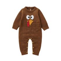 Macacão de suéter Beautooly Turkey Bordado unissex de 6 a 9 meses