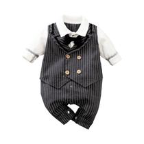 Macacão De Terno Para Bebês Meninos, Manga Longa, Roupa Infantil Moderna E Estilosa Para Primavera E