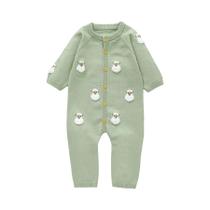 Macacão De Tricô Com Padrão De Cordeiro Branco Para Bebês Meninos E Meninas, Cardigã, Roupa Quente Macacão De Tricô Com Padrão De Cordeiro Branco Para Bebês Meninos E Meninas, Cardigã, Roupa Quente