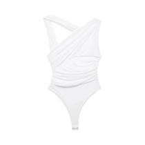 Macacão De Tule Com Estampa De Leopardo Para Mulheres, Verão 2024, Sem Costas, Slim, Halter