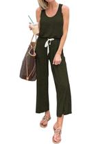Macacão de Uma Peça PRETTYGARDEN Regata Verde Militar XXL Macacão de Uma Peça PRETTYGARDEN Regata Verde Militar XXL