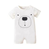 Macacão De Verão Para Bebê Menino 0-18 Meses 2 Peças Com Estampa De Urso E Chapéu Roupas Para Macacão De Verão Para Bebê Menino 0-18 Meses 2 Peças Com Estampa De Urso E Chapéu Roupas Para