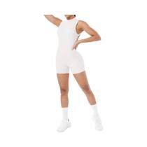 Macacão De Yoga Feminino Sem Mangas, Costas Abertas, Vazado, Cor Sólida, Efeito Push-Up Para Treino
