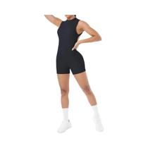 Macacão De Yoga Feminino Sem Mangas, Costas Abertas, Vazado, Cor Sólida, Efeito Push-Up Para Treino Macacão De Yoga Feminino Sem Mangas, Costas Abertas, Vazado, Cor Sólida, Efeito Push-Up Para Treino