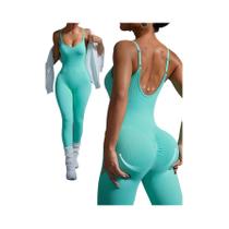Macacão De Yoga Feminino Sexy Sem Costura, Conjunto De Fitness Bodycon Para Treino E Academia