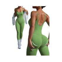 Macacão De Yoga Feminino Sexy Sem Costura, Conjunto De Fitness Bodycon Para Treino E Academia