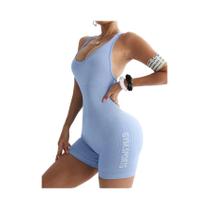 Macacão De Yoga Sem Costura Com Secagem Rápida E Design Cruzado Para Treino