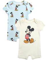Macacão Disney Baby Boy, pacote com 2 unidades, leve, manga curta, 12 m