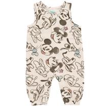 Macacão Disney Mickey Mouse Goofy Donald Duck recém-nascido para meninos, gaze de algodão Henley, cinza, 6-9 meses Macacão Disney Mickey Mouse Goofy Donald Duck recém-nascido para meninos, gaze de algodão Henley, cinza, 6-9 meses