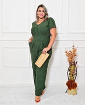 Macacão Duna sem manga PLUS SIZE em tecido duna
