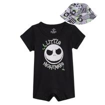 Macacão e chapéu de bebê Disney Jack Skellington de 9 a 12 meses Macacão e chapéu de bebê Disney Jack Skellington de 9 a 12 meses