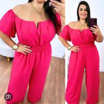 Macacão Elegância social Duna forrado PLUS size super chique e charmoso para qualquer ocasião