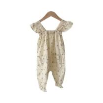 Macacão Elegante Para Meninas Bebês Com Renda E Flores Para Primavera E Verão