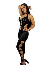 Macacão em Cirre com Bojo Argolas Feminino Longo