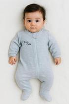 Macacão em Malha com Zíper Confortável Antialérgico e Design Moderno Cinza