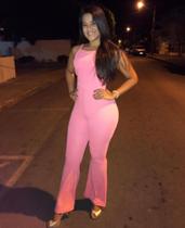 Macacão em malha flare