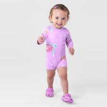 Macacão em malha UV infantil unissex Brandili Macacão em malha UV infantil unissex Brandili