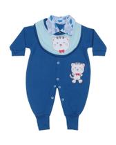 Macacão Em Suedine Com Babador Gatinho Masculino Macacão Em Suedine Com Babador Gatinho Masculino