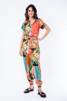 Macacão em Tecido Estampado Mercatto