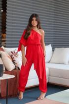 Macacão em viscose ombro so