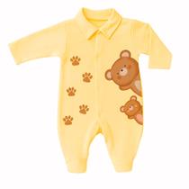 Macacão Estampado Suedine Roupas de Bebê Meninos e Meninas