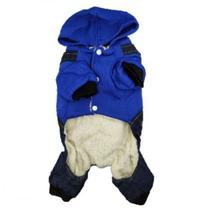 Macacão Estilo Jeans Pet Cachorro Roupa Poliéster Cão Gato