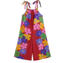 Macacão Fábula Midi Cor De Flor Vermelho Verão