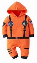 Macacão Fantasia Astronauta Infantil Bebê Algodão Recém Nasc