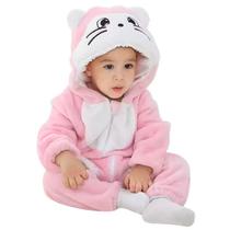 Macacão Fantasia Infantil Bebê Ursinho Ursinha Gatinho Gatinha Rosa Inverno Frio Macacão Fantasia Infantil Bebê Ursinho Ursinha Gatinho Gatinha Rosa Inverno Frio