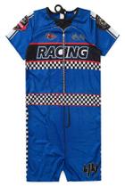 Macacão Fantasia Infantil Piloto Azul