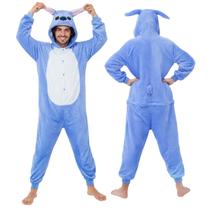 Macacão Fantasia Pijama Stitch Adulto Kigurumi Unissex -