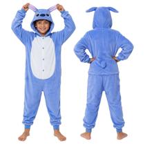 Macacão Fantasia Stitch Pijama Infantil Kigurumi Unissex -