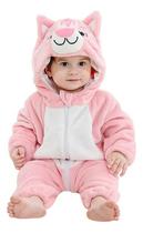 Macacão Fantasia Ursinho Para Gatinha Pelúcia Rosa Macacão Fantasia Ursinho Para Gatinha Pelúcia Rosa